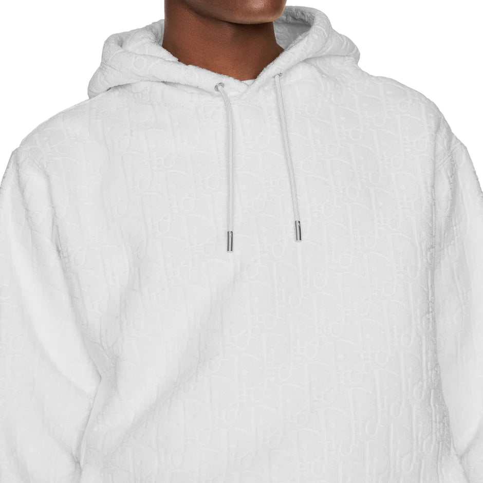 Dior Oblique Towelling Terry White Hoodie