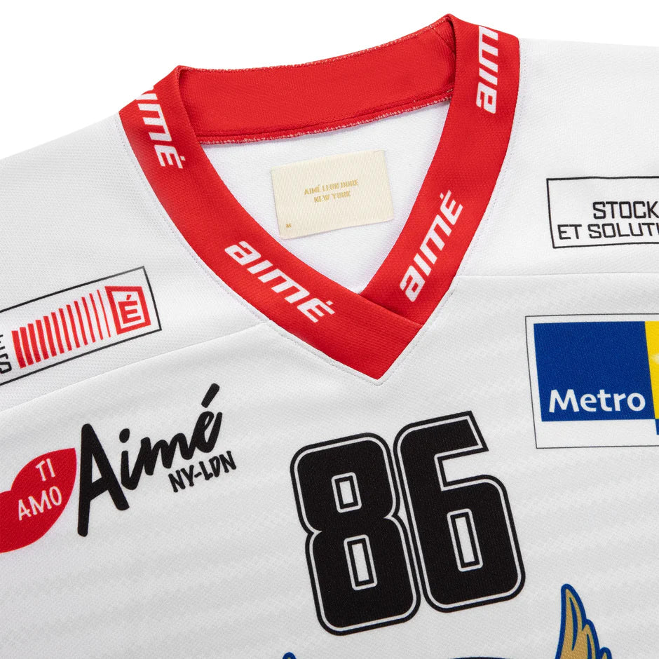 Aime Leon Dore White Team Hockey Jersey