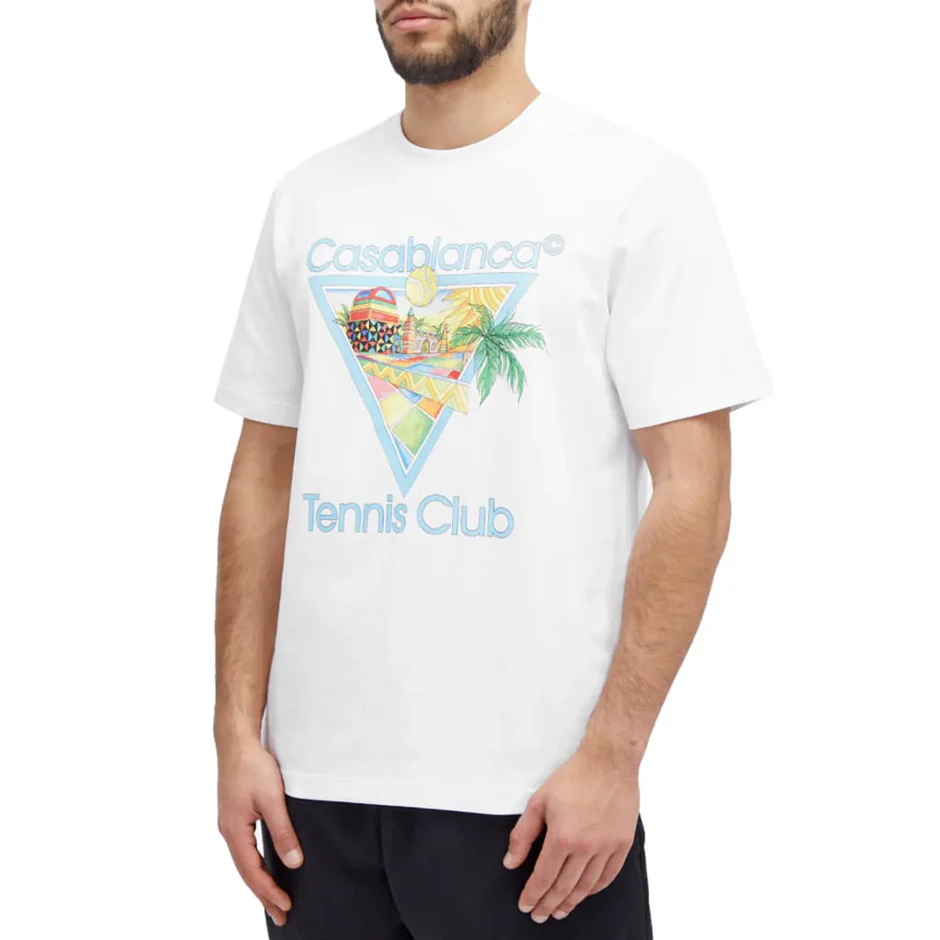 Casablanca Afro Cubism Tennis Club White T Shirt