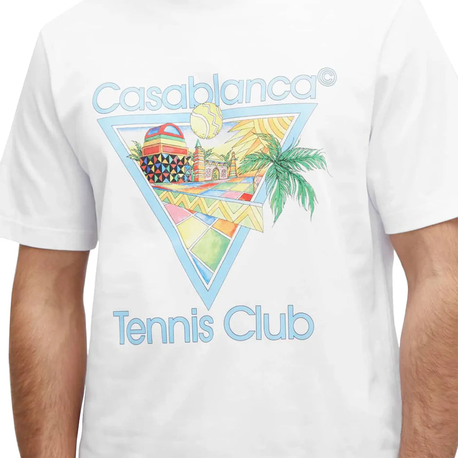 Casablanca Afro Cubism Tennis Club White T Shirt