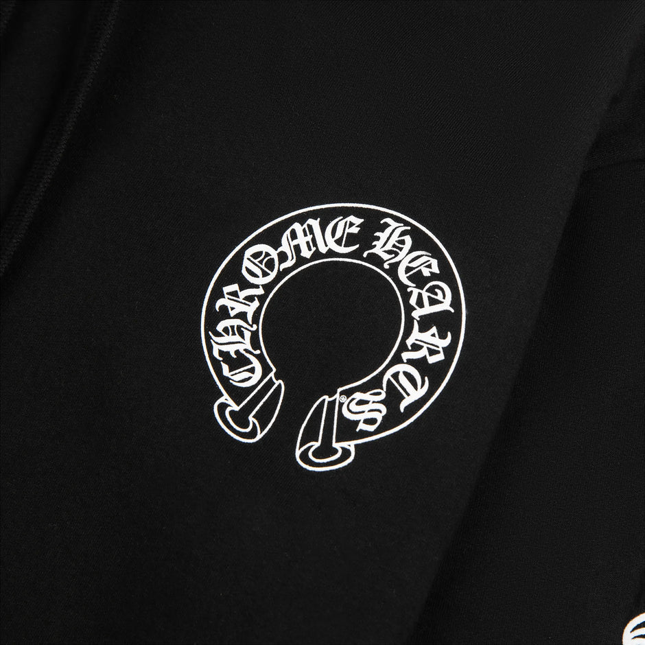 Chrome Hearts Horse Shoe Floral Black Hoodie