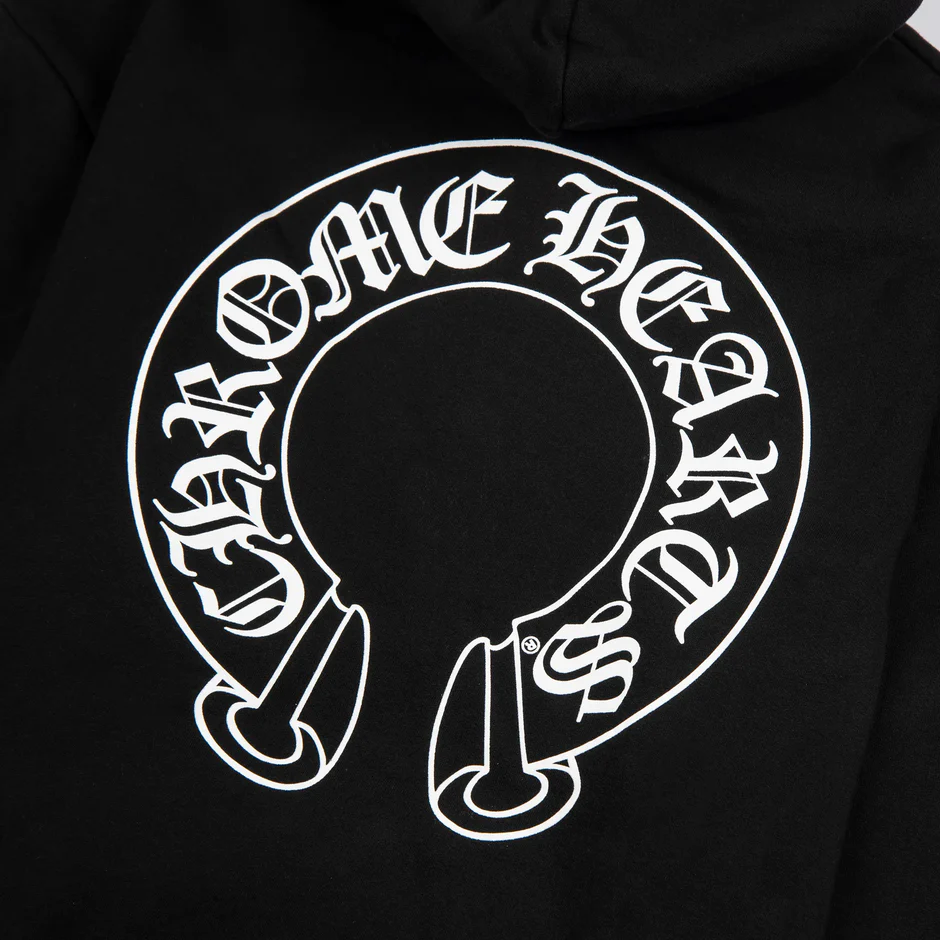 Chrome Hearts Horse Shoe Floral Black Hoodie