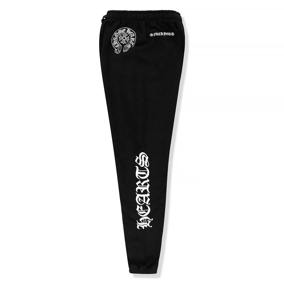 Chrome Hearts Logo Drawstring Black Sweatpants