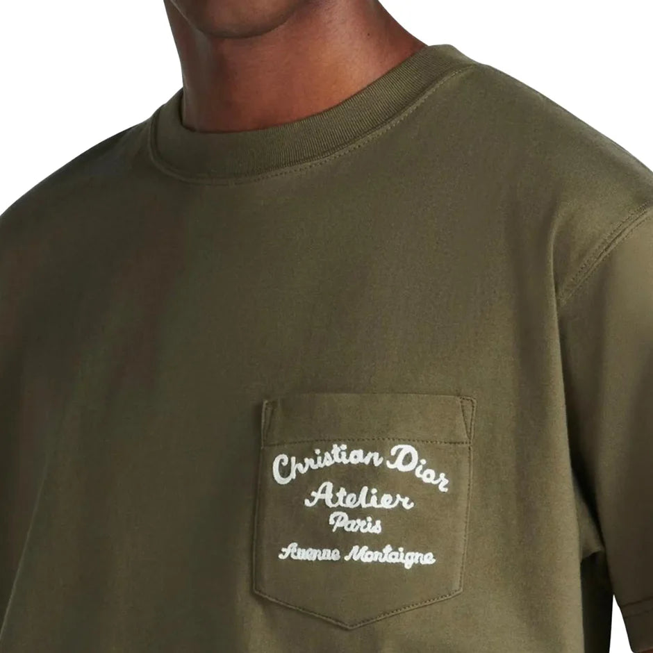 Dior 'Christian Dior Atelier' Relaxed Fit Khaki T Shirt