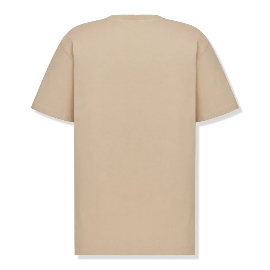 Dior CD Icon Relaxed Fit Cotton Beige T Shirt