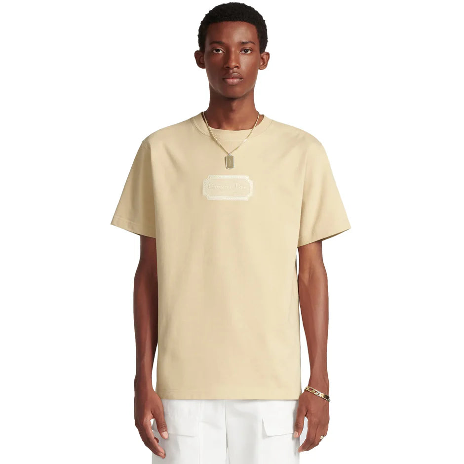 Dior Couture Relaxed Fit Cotton Beige T Shirt