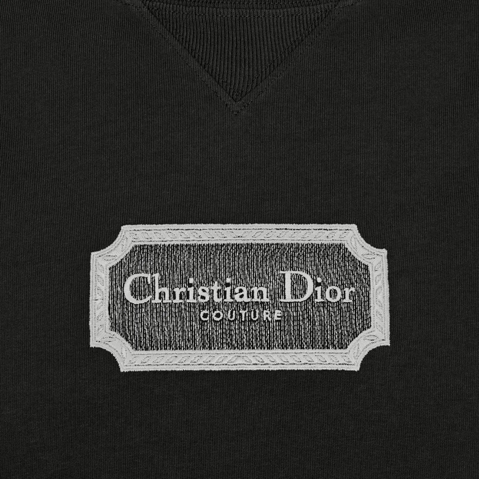 Dior Couture Relaxed Fit Cotton Black T Shirt