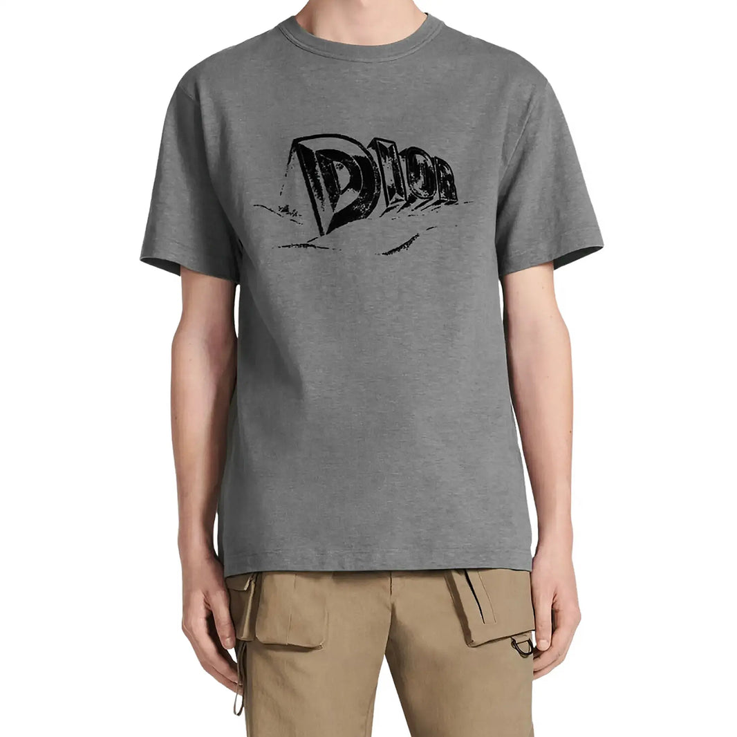 Dior Graffiti Grey T Shirt