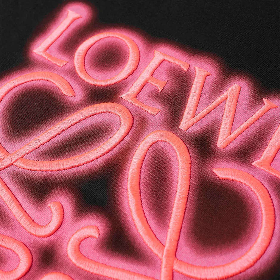 Loewe Neon Black Fluo Pink T Shirt