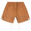 Rhude Logo Swim Shorts Camel